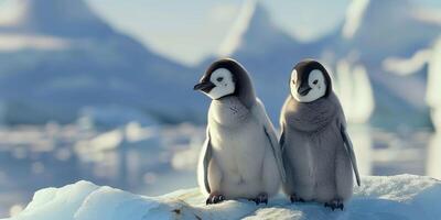 pinguini nel artico natura foto