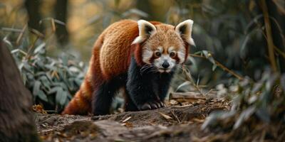 rosso panda nel il selvaggio foto