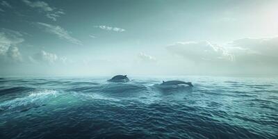 balene nel il oceano natura foto