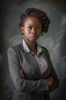 donna d'affari afroamericana foto