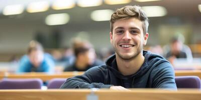 Università alunno nel il aula foto