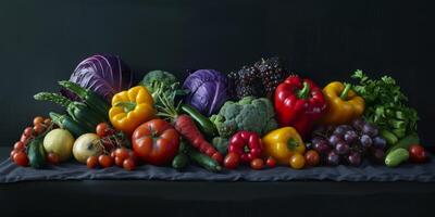fresco frutta e verdure assortito foto