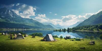 tenda all'aperto campo foto