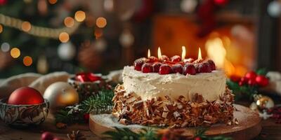 nuovo anno Natale cottura al forno torta dolci foto