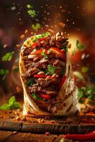 delizioso shawarma kebab veloce cibo foto