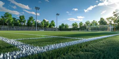 prato su un' calcio campo foto