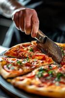 capocuoco fabbricazione Pizza avvicinamento foto