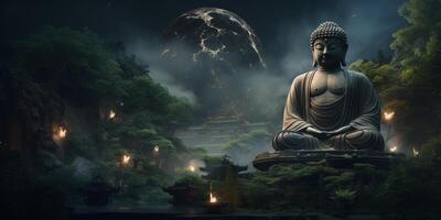 Budda statue nel il foresta foto