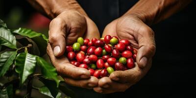 caffè fagioli nel palme foto