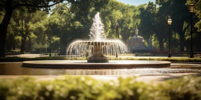 fontana nel parco cittadino foto