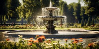 fontana nel parco cittadino foto