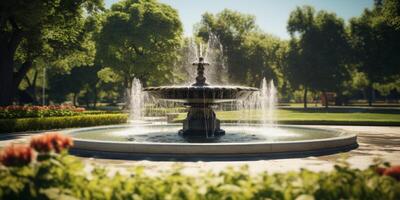 fontana nel parco cittadino foto