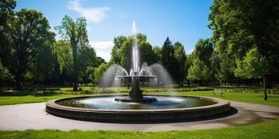 fontana nel parco cittadino foto