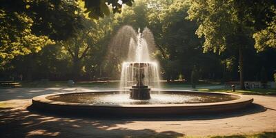 fontana nel parco cittadino foto