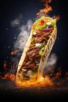 delizioso shawarma kebab foto