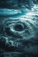 ciclone Visualizza a partire dal terra orbita foto