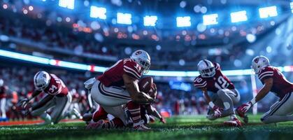 americano calcio Giocatori su il campo foto