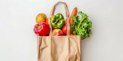 verdure e frutta su un' bianca sfondo foto