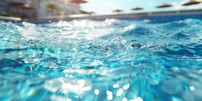 acqua nel il piscina avvicinamento foto