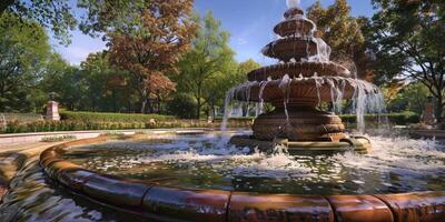 fontana nel parco foto