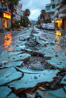 distrutto città dopo terremoto foto