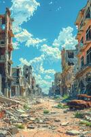 distrutto città dopo terremoto foto