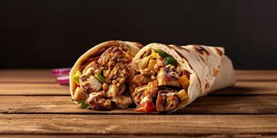 delizioso shawarma kebab foto