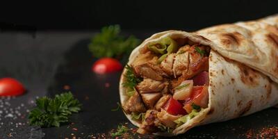 delizioso shawarma kebab foto