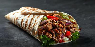 delizioso shawarma kebab foto