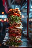 delizioso shawarma kebab foto