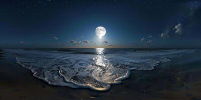 pieno Luna oceano foto