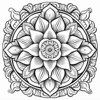 mandala colorazione pagina illustrazione foto