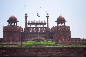 architettonico dettagli di lal qilà - rosso forte situato nel vecchio delhi, India, Visualizza dentro delhi rosso forte il famoso indiano punti di riferimento foto