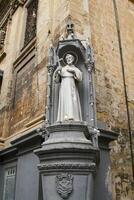 santo statua, la valletta strade, Malta foto