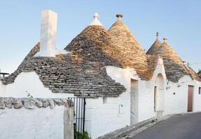 trulli, il tipico vecchio case nel alberobello. foto