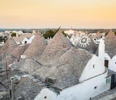 trulli, il tipico vecchio case nel alberobello. foto