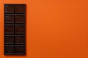 cioccolato bar pezzi. sfondo con cioccolato. dolce cibo foto concetto.