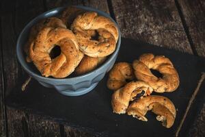 napoletano biscotti chiamato Taralli. foto