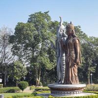 grande statua di signore sita montone vicino delhi internazionale aeroporto, delhi, India, signore montone e sita grande statua toccante cielo a principale autostrada mahipalpur, delhi foto