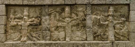 antico maya scultura di quintana roo stato foto