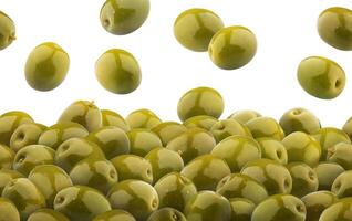 verde olive senza soluzione di continuità modello. isolato su bianca sfondo foto