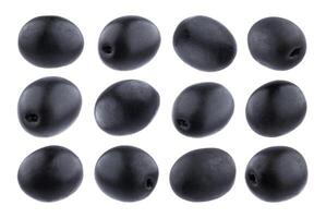 nero olive isolato su bianca sfondo, collezione foto