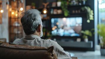 un' padrone di casa Guardando un' Fai da te rinnovamento mostrare su tv assunzione Appunti e mentalmente pianificazione loro Il prossimo progetto foto