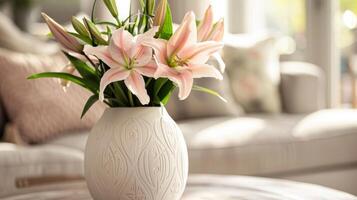 un' personalizzato vaso con un' monogramma o iniziali lavorato in il superficie fabbricazione esso un' speciale e riflessivo aggiunta per qualunque casa arredamento. foto