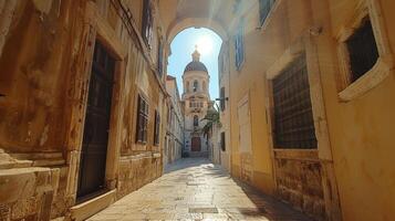 soleggiato giorno a Cattedrale piazza nel storico diviso, Croazia foto