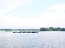 indonesiano lago fuga a estate foto