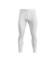 compressione in esecuzione pantaloni sport fitness ghette su bianca sfondo foto