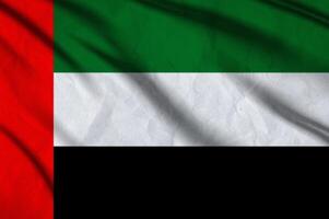 unito arabo Emirates bandiera su il sfondo struttura. foto