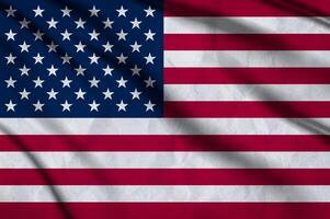 Stati Uniti d'America bandiera su il sfondo struttura. foto