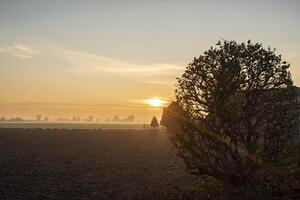 tramonto nel campagna foto